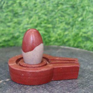 Multicolour narmadeshwar shivling with with multicolour bass for home