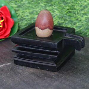 Multicolour narmadeshwar shivling with square bass for home