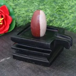 Multicolour narmadeshwar shivling with square bass for home