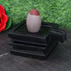 Multicolour narmadeshwar shivling with square bass for home